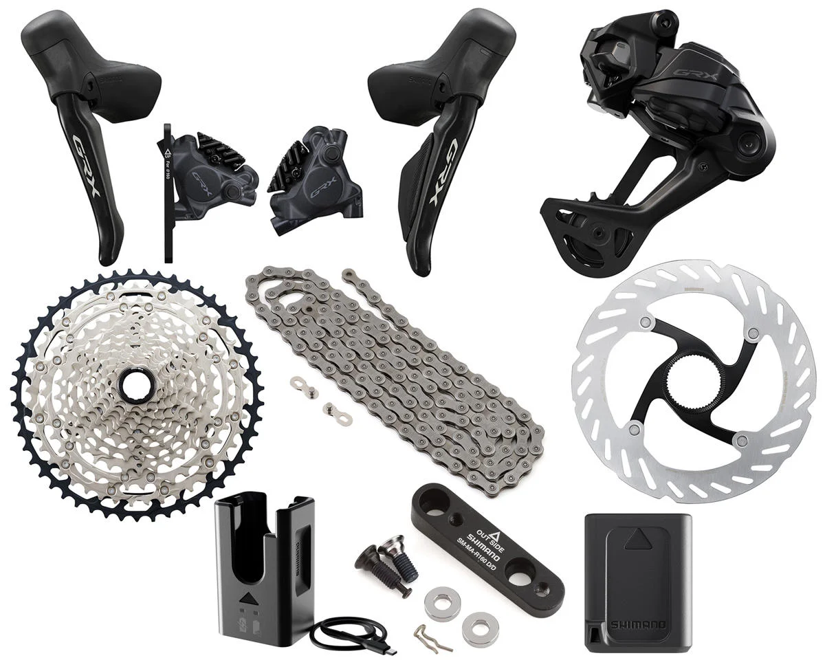 Shimano GRX RX717 Di2 Groupset (Black) (1 x 12 Speed) (10-51T) (Electronic) (Wireless)